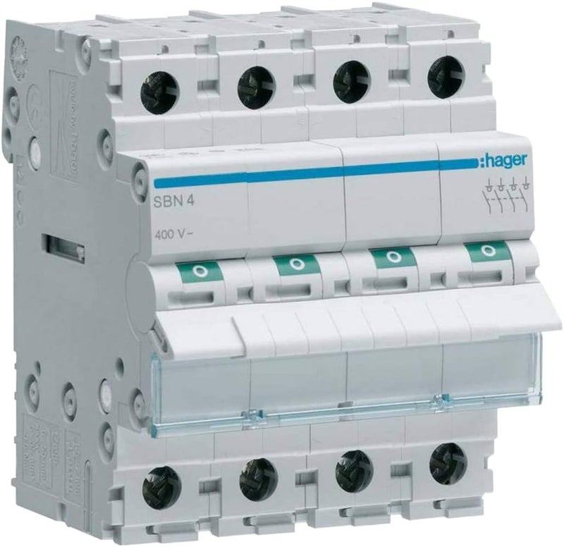 Hager Four Pole 63A Isolator SBN464N